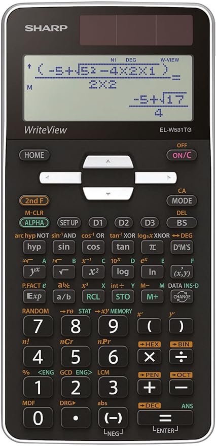 Sharp Calculator , Model - ELW531TG-WH - Al Masam Stationery LLC Main image