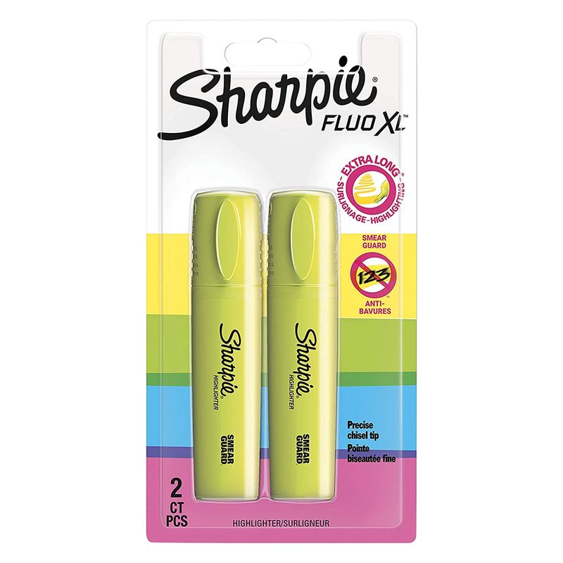 Sharpie Chisel Tip Highlighter Yellow 2 Pieces - Al Masam Stationery LLC Main image