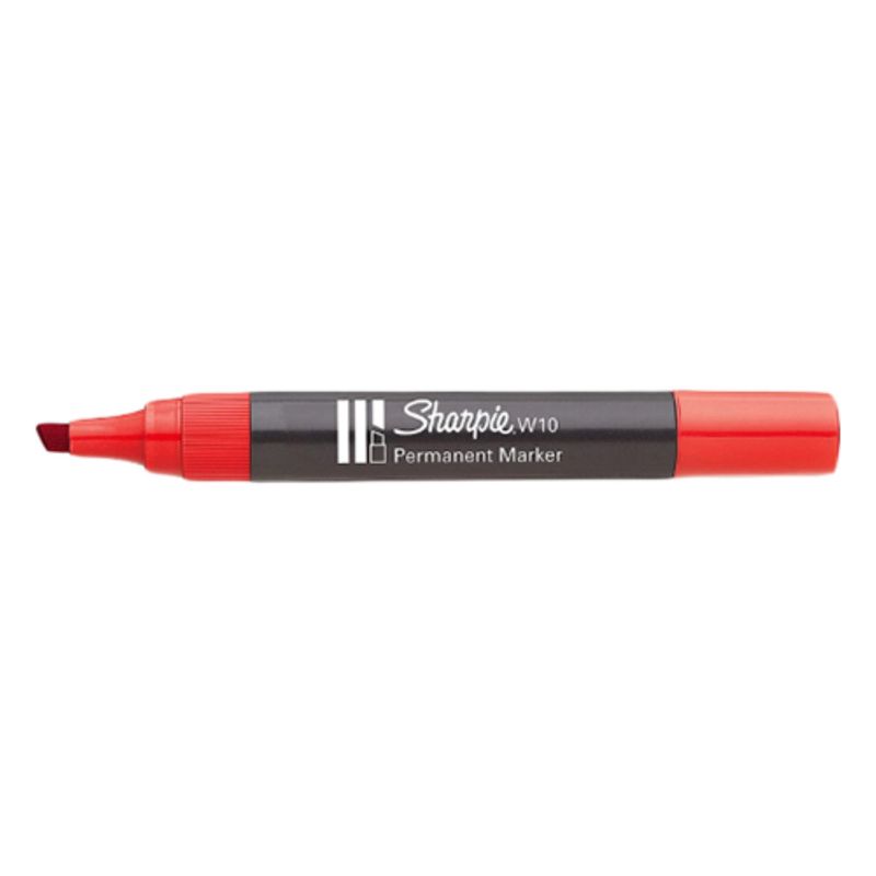 Set of five Sharpie permanent markers with chisel tips in assorted colors, ideal for bold, versatile writing and coloring.