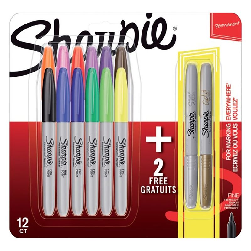 Sharpie Classic And Metallic Fine Point Permanent Marker Assorted 14 Pieces - Al Masam Stationery LLC Main image