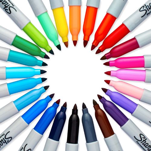 Sharpie Fine Point Permanent Marker Assorted 20 Pieces - Al Masam Stationery LLC