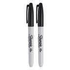 Sharpie Fine Tip Black Ink Permanent Marker 2 Pieces - Al Masam Stationery LLC