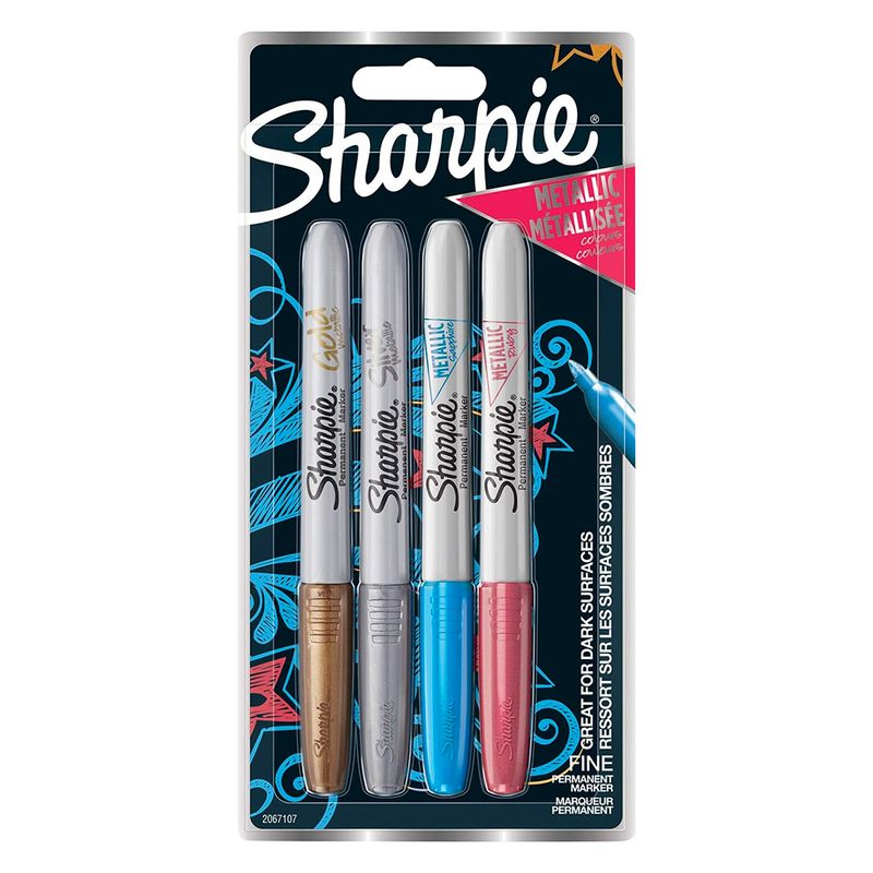 Sharpie Metallic Permanent Marker Assorted 4 Pieces - Al Masam Stationery LLC Main image
