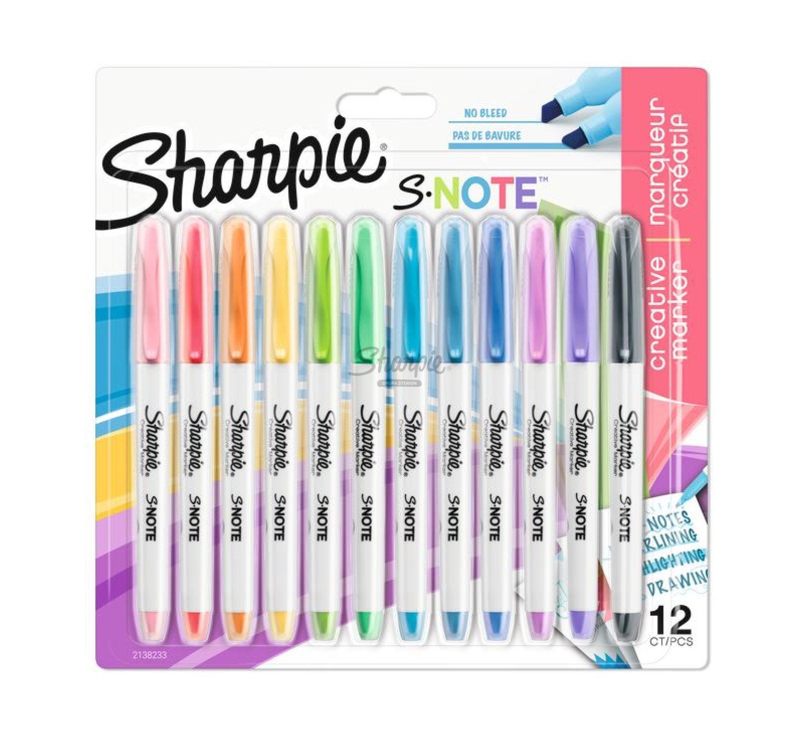 Sharpie Permanent Marker Note Chisel Tip Blister Secondary image