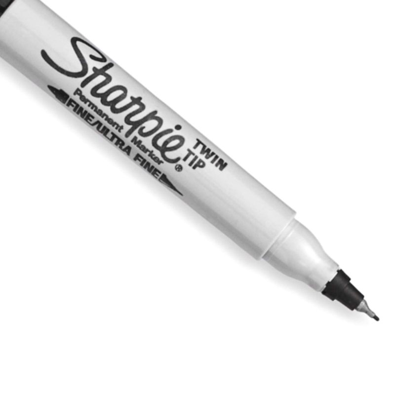 Sharpie Twin Tip Black Ink Permanent Marker 2 Pieces Secondary image