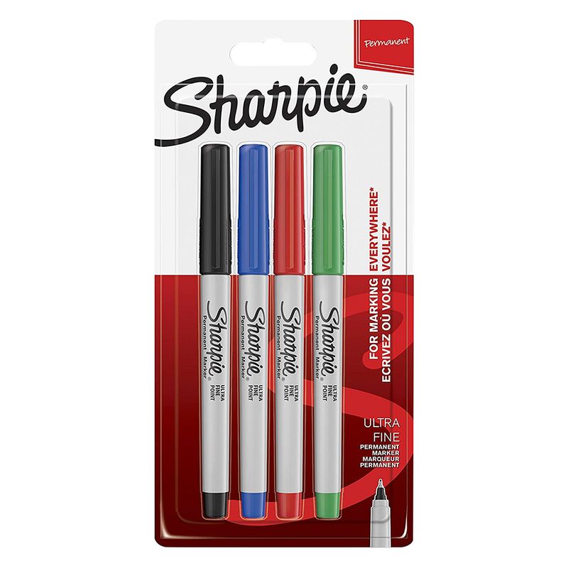 Sharpie Ultra Fine Permanent Marker Assorted 4 Pieces - Al Masam Stationery LLC Main image