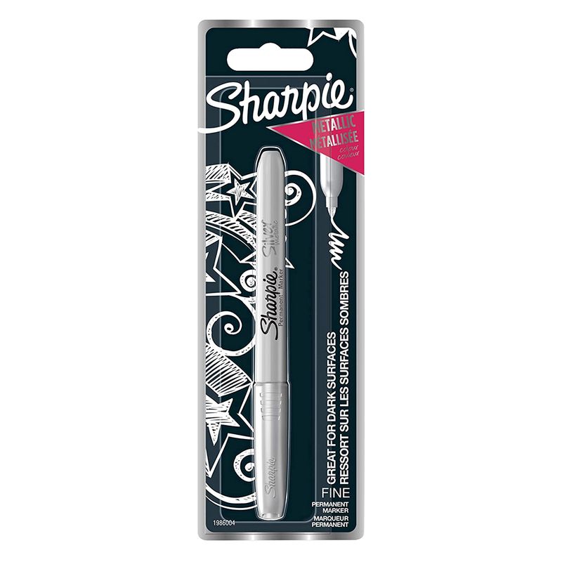 Sharpie Permanent Marker Metallic Silver - (SP-1986004) - Al Masam Stationery LLC Main image