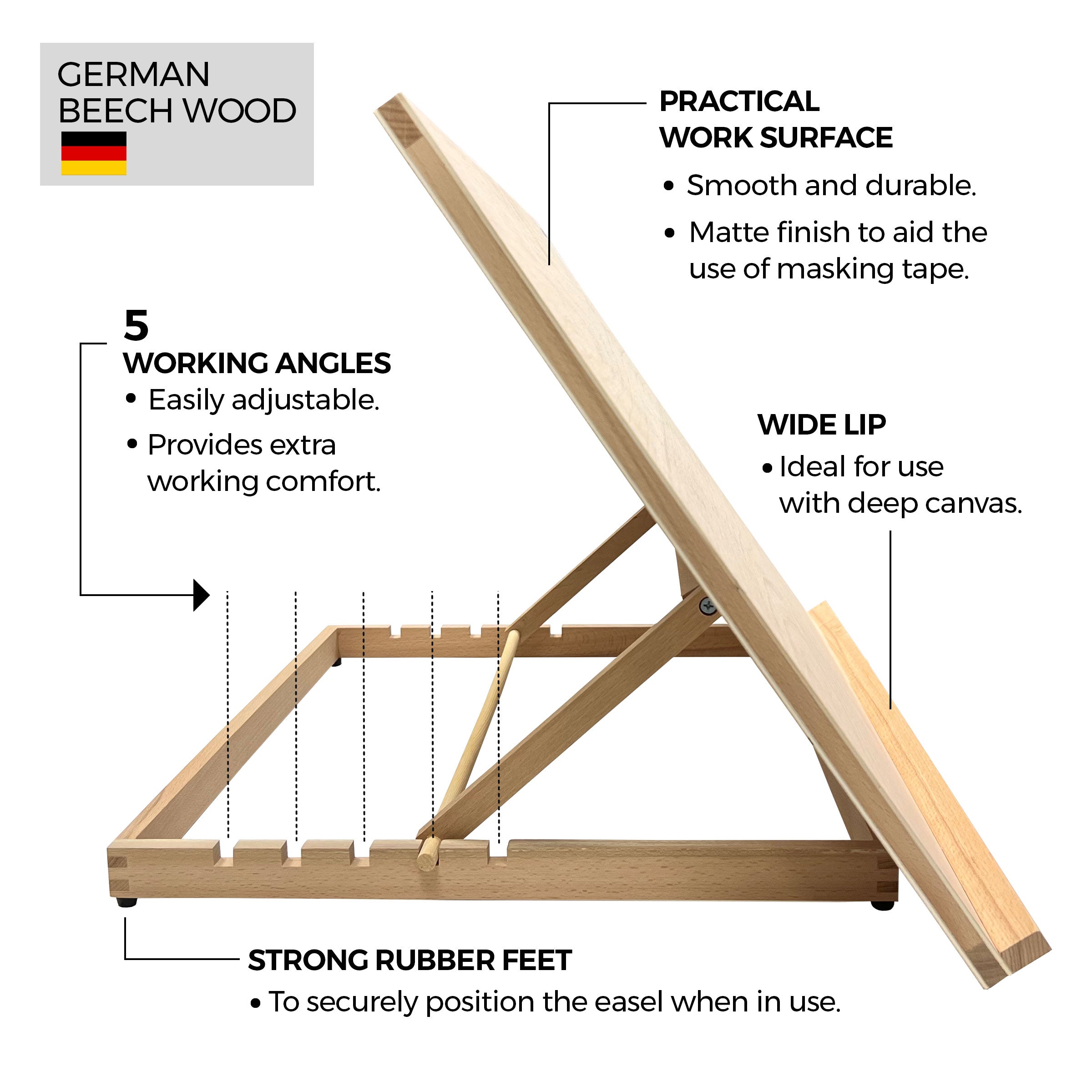 Zeiler A2 PREMIUM WOODEN TABLE EASEL Secondary image