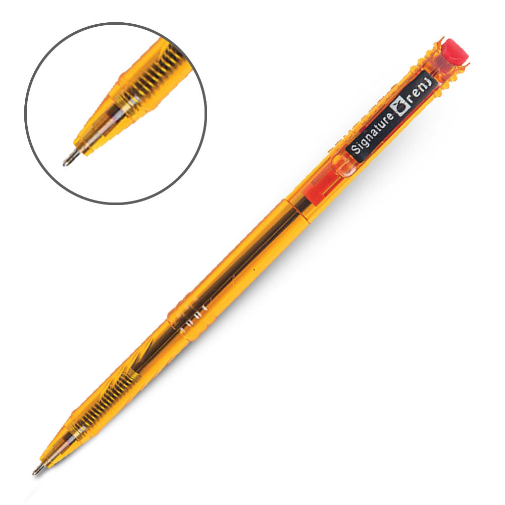 Signature Orenj (ORJ) (Retractable Ball Point Pen) - Red - Al Masam Stationery LLC Main image