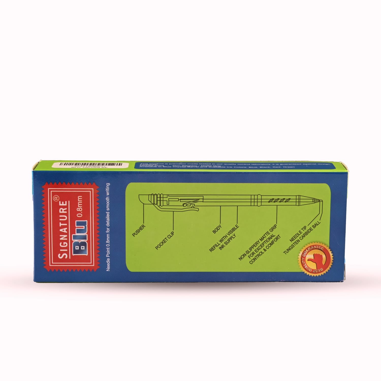 Signature Matte Blu (SMB) (Retractable ball point pen) - Black | Pack Containin 10 Piece - Al Masam Stationery LLC Main image