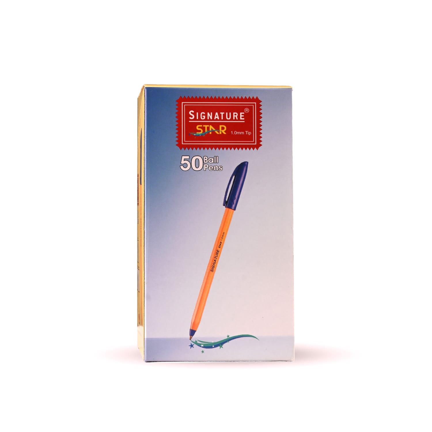Signature Star (1.0mm Tip Ball Point Pen) (STR) - Black | Pack Containin 50 Piece - Al Masam Stationery LLC