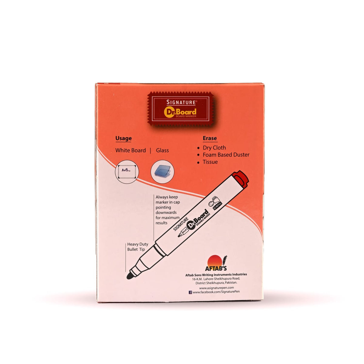Signature Dr Board (SDB) (The White Board Marker) - Red | Pack Containin 10 Piece - Al Masam Stationery LLC Main image