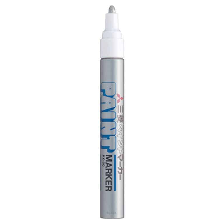 Uni PX20 Paint Marker Bullet Tip Silver (Pack of 12) - Al Masam Stationery LLC
