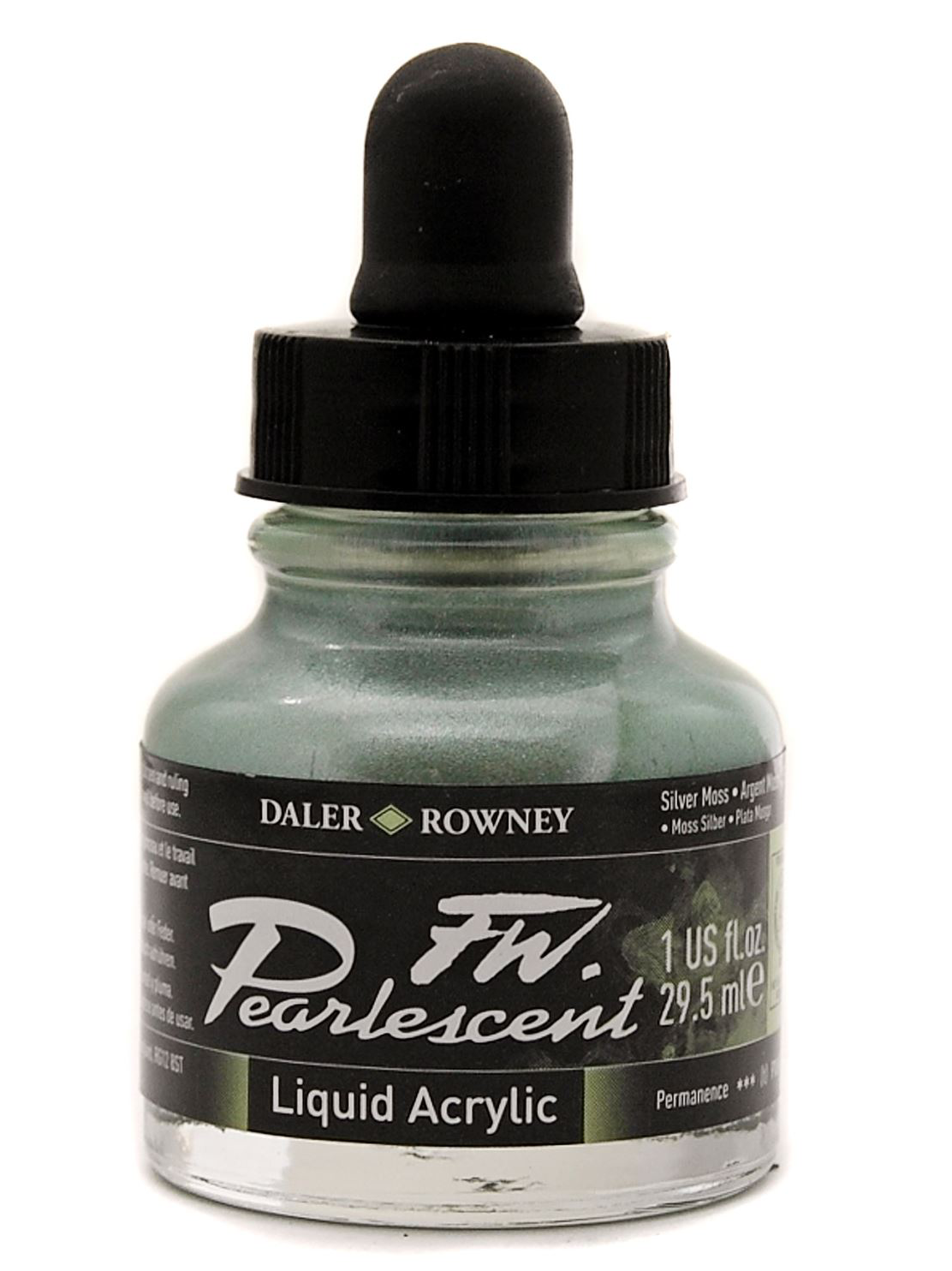 Daler Rowney FW Pearlescent Ink SILVER MOSS - Al Masam Stationery LLC