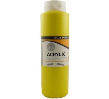 Daler Rowney Simply Acrylic Art & Craft Paint 750ml Lemon Yellow - Al Masam Stationery LLC