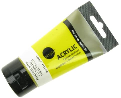 Simply Acrylic Daler Rowney Lemon Yellow 75ml - Al Masam Stationery LLC