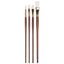 SINOART Long handle hair Synthetic brush white taklon round 6  flat 6 - Al Masam Stationery LLC