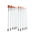 SINOART Nylon long hair handle brushes, 12 pcs set 6 round - Al Masam Stationery LLC