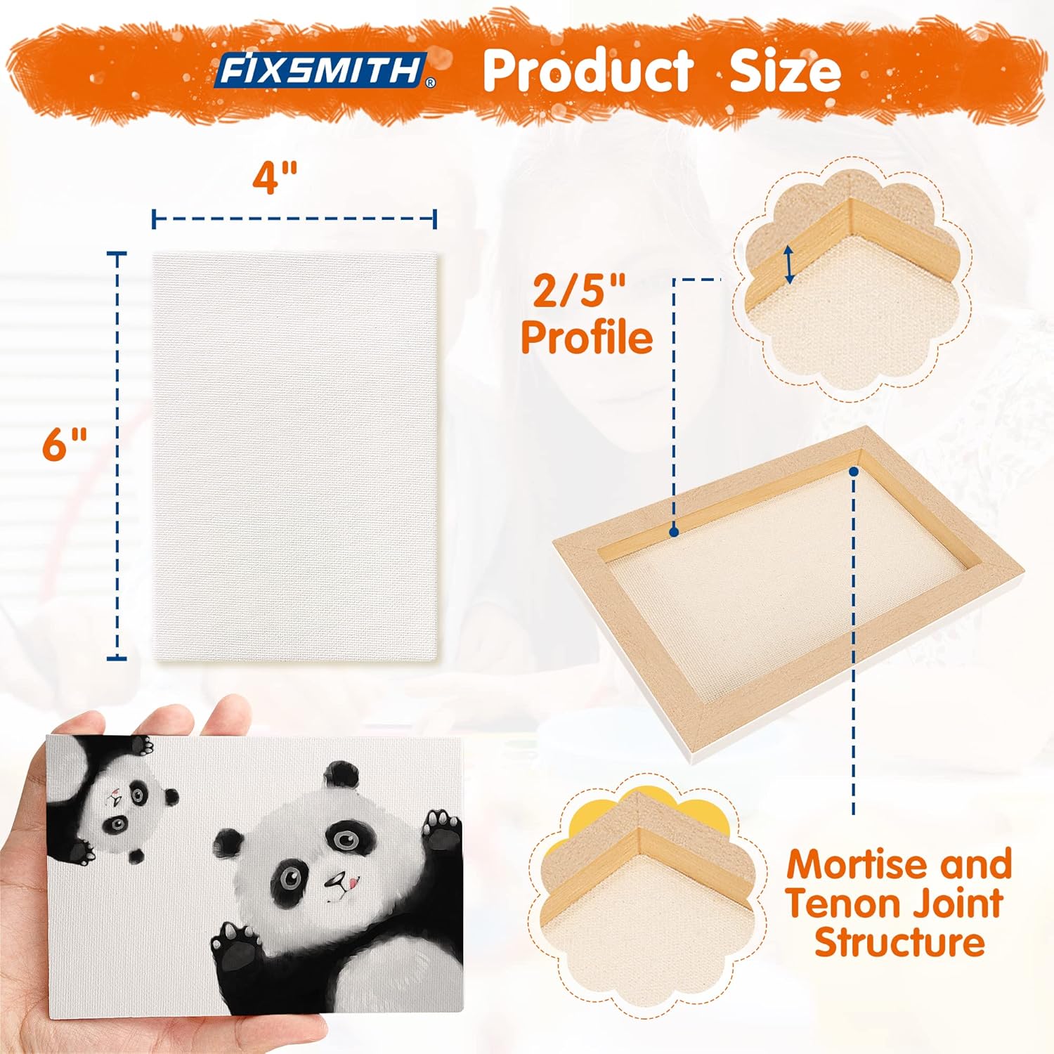MINI STRETCHED CANVAS 4X6 CM -Z - Al Masam Stationery LLC