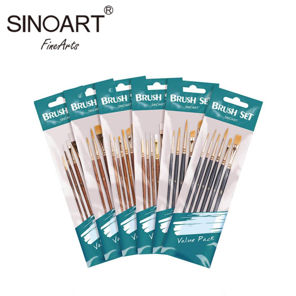 SINOART NYLON PAINT BRUSH, SET OF 3 - Al Masam Stationery LLC Main image