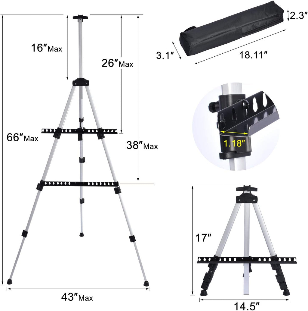 METAL SKETCH EASEL CANVAS HOLD UPTO 137C - SFE0021-N - Al Masam Stationery LLC