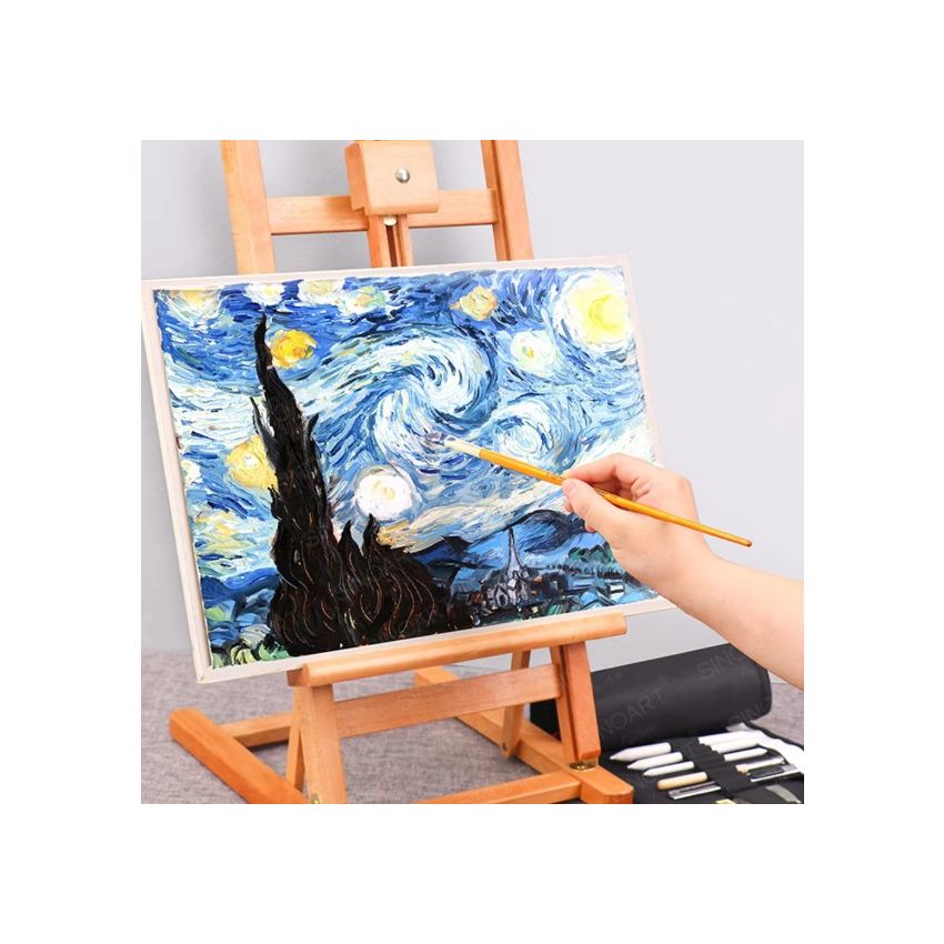 SINOART TABLE TOP EASEL ELM WOOD CANVAS - SFE0058-N - Al Masam Stationery LLC