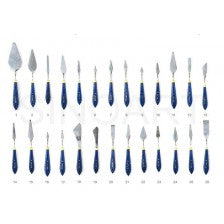 The SINOART Palette Knife Assorted #067/13 is a set of high-quality painting knives perfect for creating unique textures and effects in your artwork. Made with durable, rust-resistant stainless steel and ergonomic wooden handles, these knives provide precision and control, giving your art a professional touch.