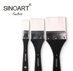 Sinoart Paint Brush Set 3 White Synthetic Brush - Al Masam Stationery LLC