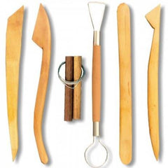 Sinoart WODDEN POTTERY TOOL 6PCSET 8" - Al Masam Stationery LLC