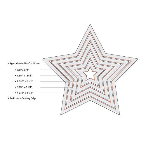 Framelits Die Set 5Pk Stars - Al Masam Stationery LLC