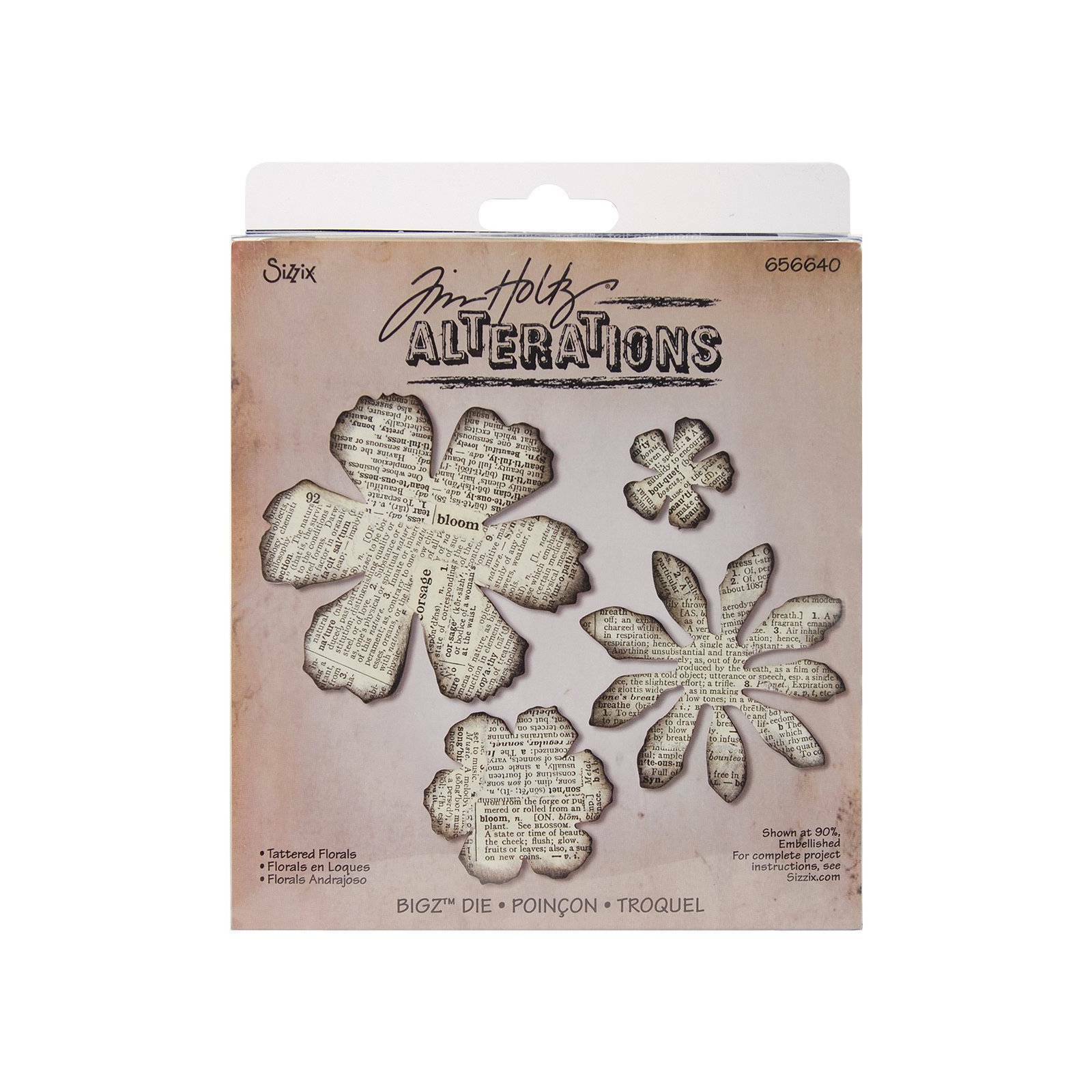 Bigz Die Tattered Florals By Tim Holtz Secondary image