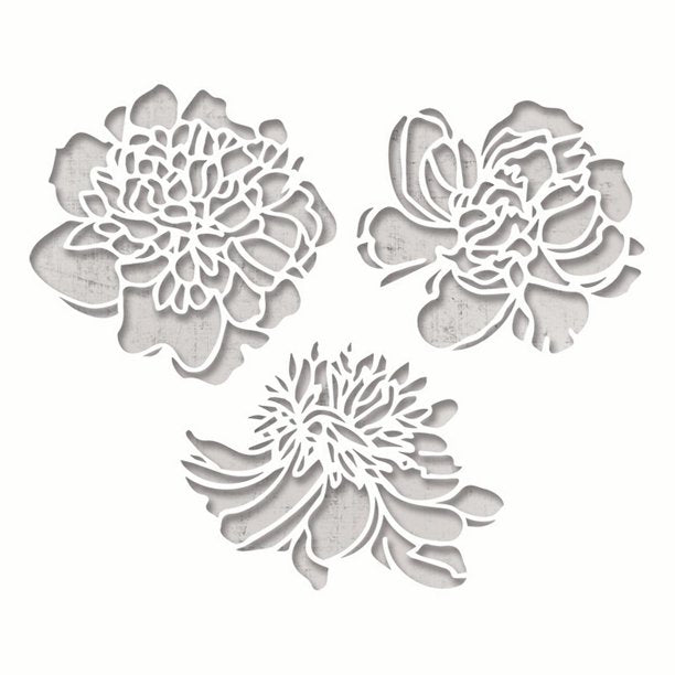 Thinlits Die Set 3Pk Cutout Blossoms By Tim Holtz - SIZ 664161 - Al Masam Stationery LLC Main image