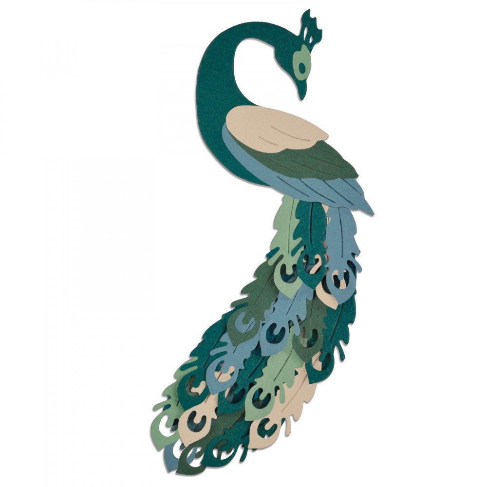 Thinlits Die Set 7Pk Peacock By Pete Hughes - Al Masam Stationery LLC Main image