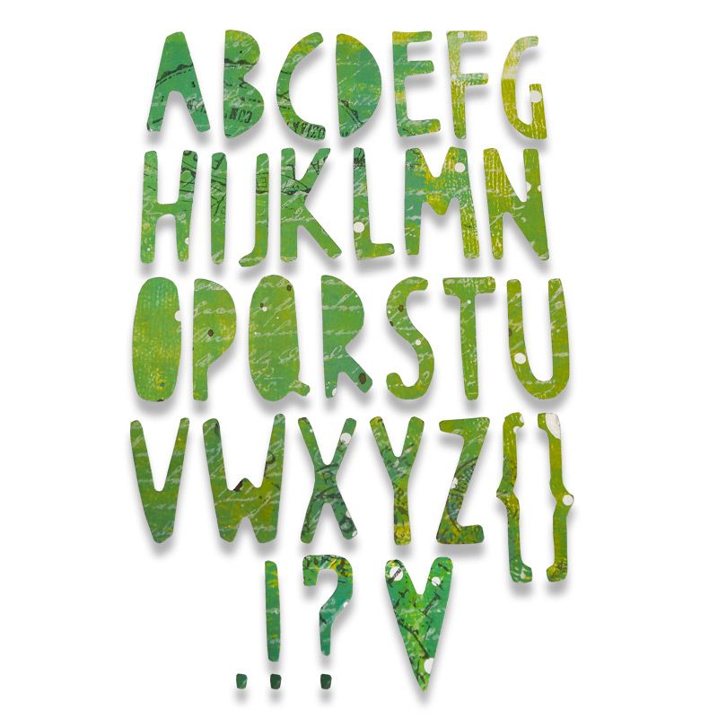 Thinlits Dies Paper Cuts Alphabet By Pete Hughes - Al Masam Stationery LLC Main image