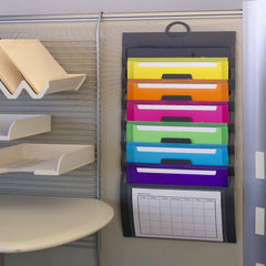 SMEAD CASCADING WALL ORGANIZER 6 POCKETS GRAY - Al Masam Stationery LLC