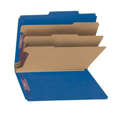 SMEAD PRESSBOARD CLASSIFICATION FILE FOLDER WITH SAFE SHIELD" FASTENERS, 3 DIVIDERS, 3 INCH EXPANSION DARK BLUE - Al Masam Stationery LLC