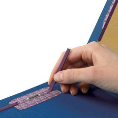 SMEAD PRESSBOARD CLASSIFICATION FILE FOLDER WITH SAFE SHIELD" FASTENERS, 3 DIVIDERS, 3 INCH EXPANSION DARK BLUE - Al Masam Stationery LLC