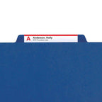 SMEAD PRESSBOARD CLASSIFICATION FILE FOLDER WITH SAFE SHIELD" FASTENERS, 3 DIVIDERS, 3 INCH EXPANSION DARK BLUE - Al Masam Stationery LLC