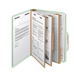 SMEAD PRESSBOARD CLASSIFICATION FILE FOLDER WITH SAFE SHIELD" FASTENERS 3 DIVIDERS 3 INCH EXPANSION GREEN - Al Masam Stationery LLC