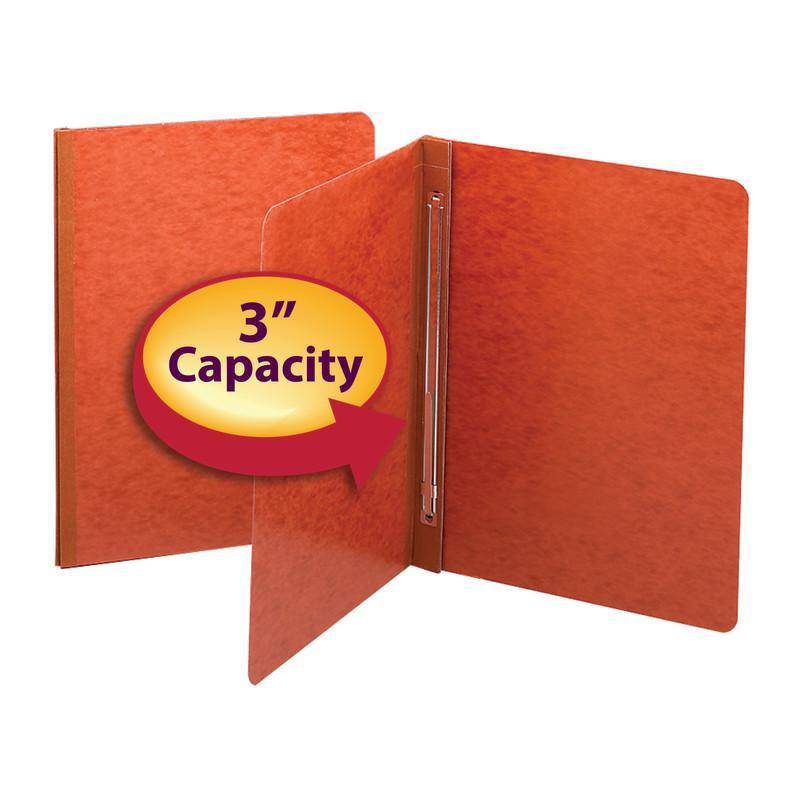 SMEAD PRESSGUARD REPORT COVER METAL PRONG WITH COMPRESSOR SIDE FASTENER 3 INCH CAPACITY RED - Al Masam Stationery LLC Main image