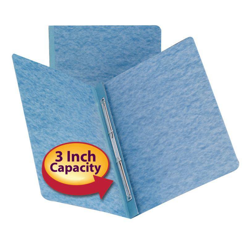 SMEAD PRESSGUARD REPORT COVER METAL PRONG WITH COMPRESSOR SIDE FASTENER 3INCH CAPACITY BLUE - Al Masam Stationery LLC