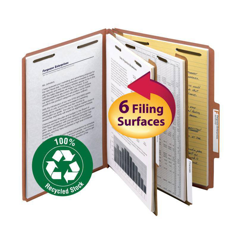 Classification File Folde Gif SMEAD 100% RECYCLED PRESSBOARD CLASSIFICATION FILE FOLDER DIVIDERS 2 ...