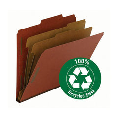 SMEAD 100% RECYCLED PRESSBOARD CLASSIFICATION FOLDER 2" RED - Al Masam Stationery LLC