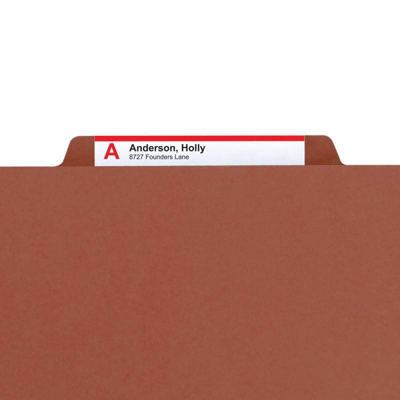 SMEAD 100% RECYCLED PRESSBOARD CLASSIFICATION FOLDER 2" RED - Al Masam Stationery LLC