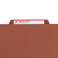 SMEAD 100% RECYCLED PRESSBOARD CLASSIFICATION FOLDER 2" RED - Al Masam Stationery LLC