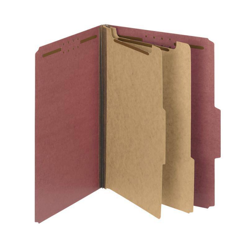 SMEAD 100% RECYCLED PRESSBOARD CLASSIFICATION FOLDER 2" RED - Al Masam Stationery LLC