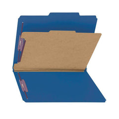 SMEAD PRESSBOARD CLASSIFICATION FILE FOLDER WITH SAFE SHIELD DIVIDER 2" DARK BLUE - Al Masam Stationery LLC