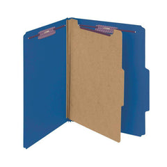 SMEAD PRESSBOARD CLASSIFICATION FILE FOLDER WITH SAFE SHIELD DIVIDER 2" DARK BLUE - Al Masam Stationery LLC