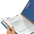 SMEAD PRESSBOARD CLASSIFICATION FILE FOLDER WITH SAFE SHIELD DIVIDER 2" DARK BLUE - Al Masam Stationery LLC