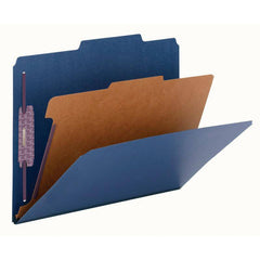 SMEAD PRESSBOARD CLASSIFICATION FILE FOLDER WITH SAFE SHIELD DIVIDER 2" DARK BLUE - Al Masam Stationery LLC